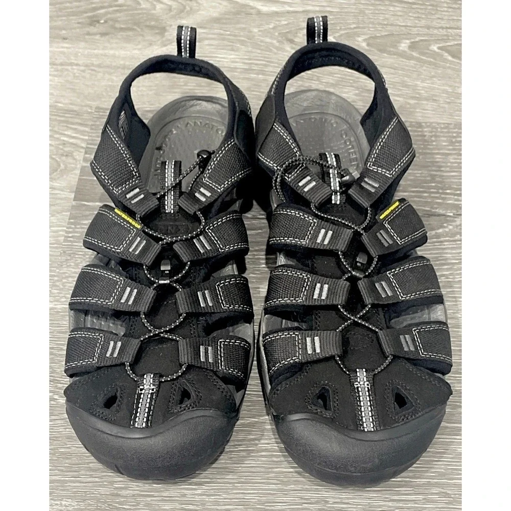 Keen Clearwater CNX Sandals Black Comfort Lace-Lock Bungee Waterproof Mens Sz 12